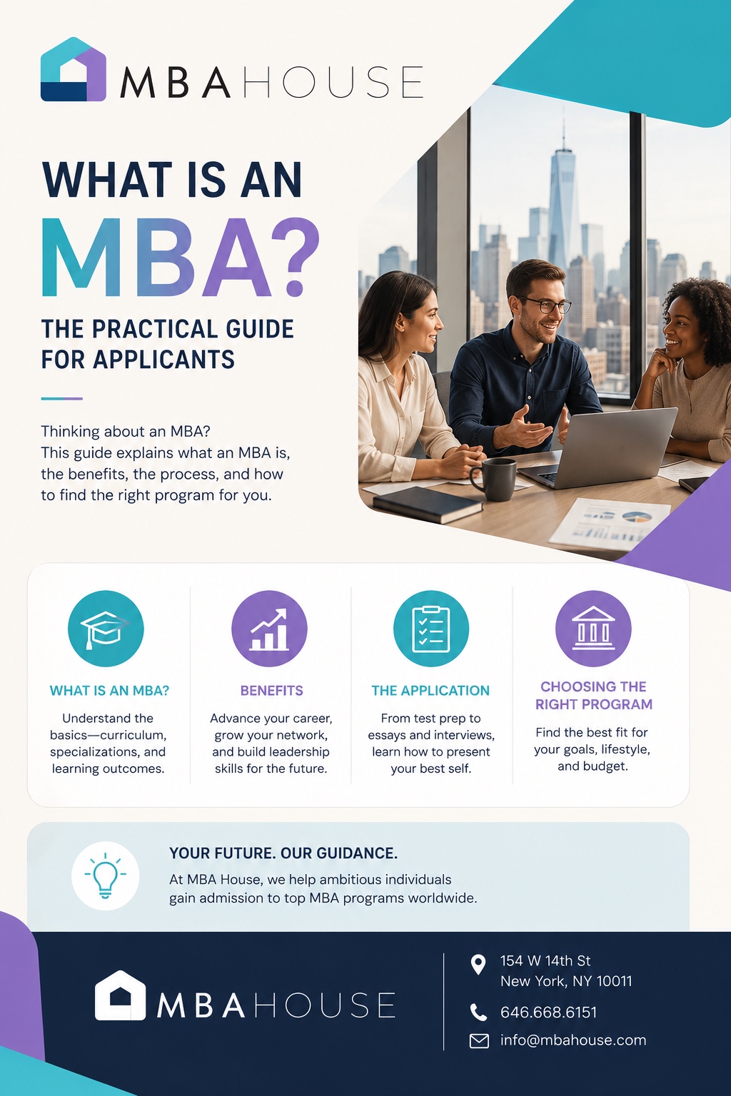 MBA House practical guide explaining what an MBA is for applicants in New York